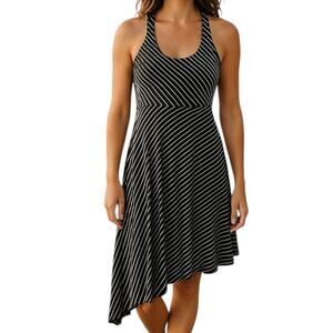 Banana Republic Striped Racerback Asymmetrical Midi Sundress Petite S